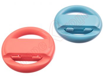 Joycon Steering Wheel Adapter for Nintendo Switch 2 pcs blue and red